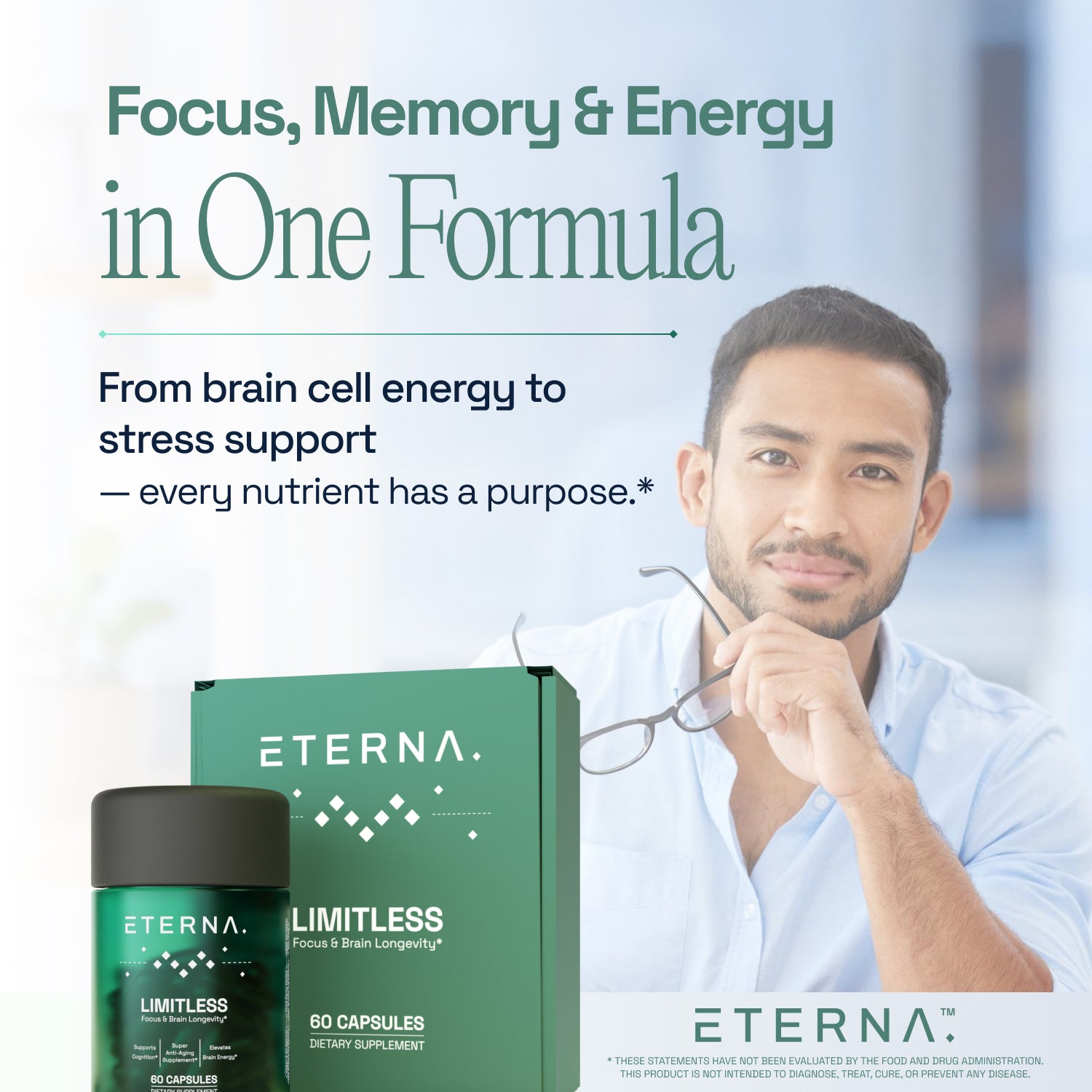 Limitless | Nootropic Brain Supplement for Memory, Focus & Stress Support
